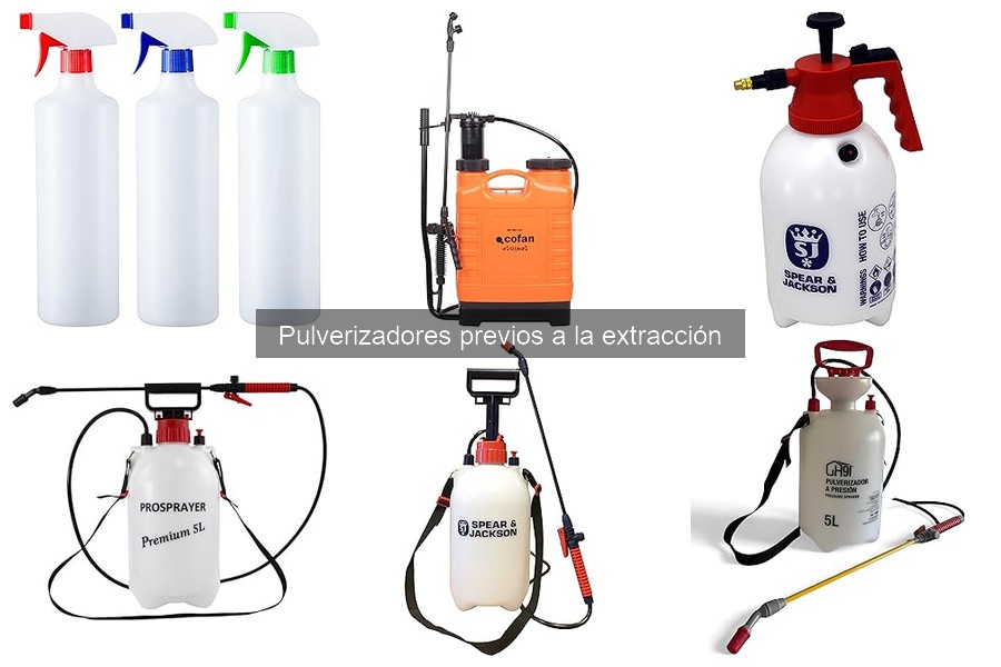 Alternativas a pulverizadores previos a la extracción