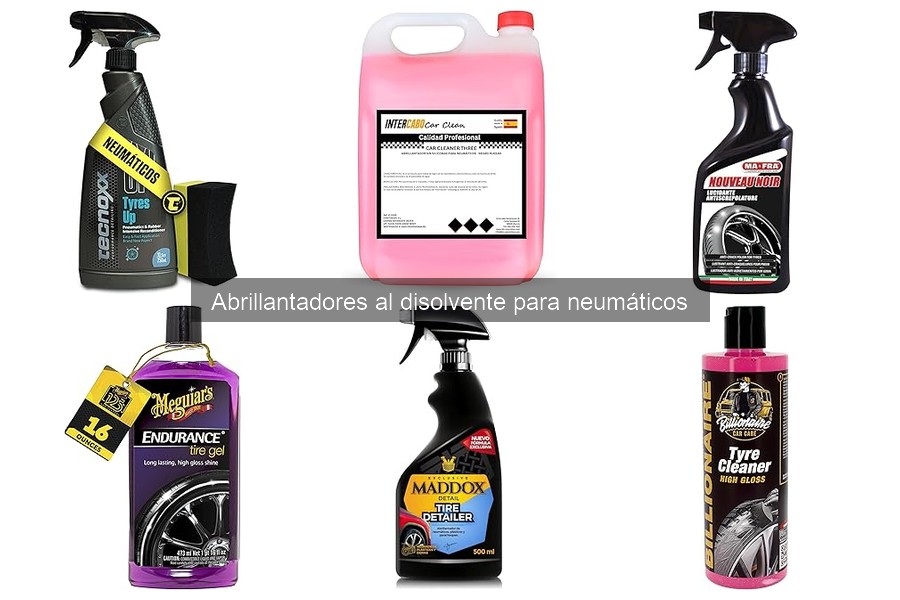 Comparativa: Abrillantadores al disolvente vs. agua para neumáticos