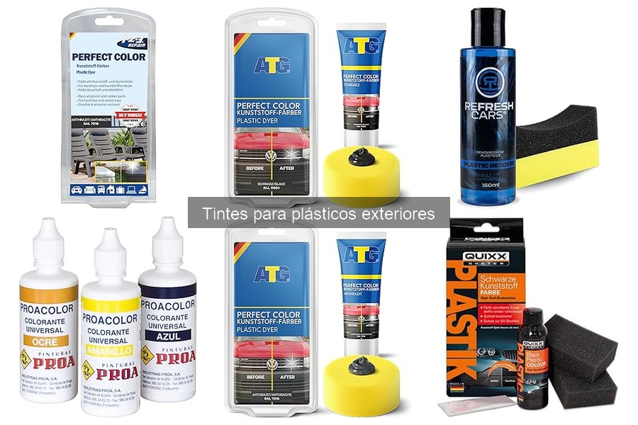 Comparativa de marcas de tintes para plásticos exteriores