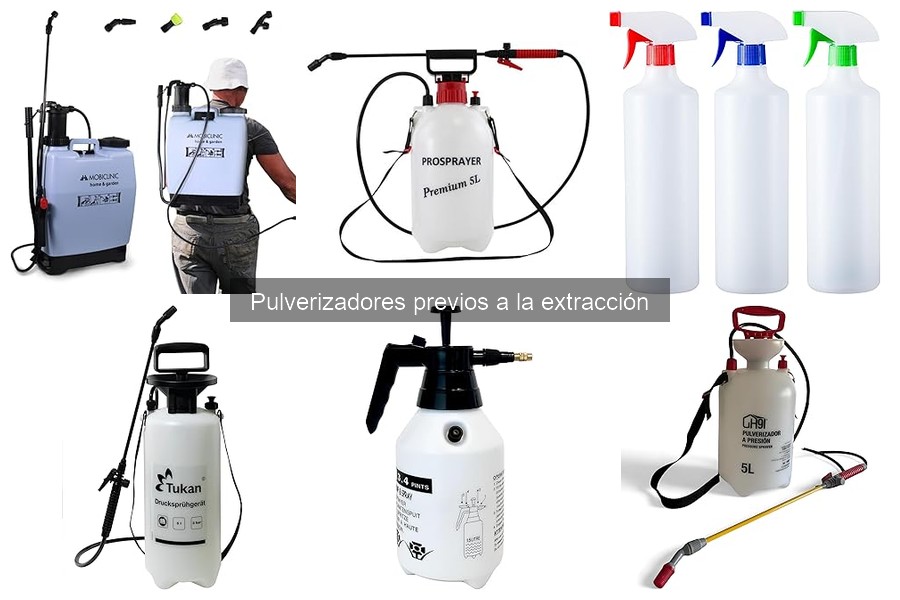 Comparativa de Pulverizadores Previos a la Extracción