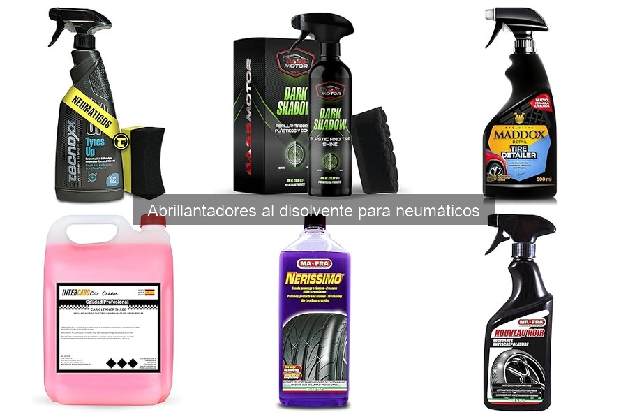 Guía de compra de abrillantadores al disolvente para neumáticos