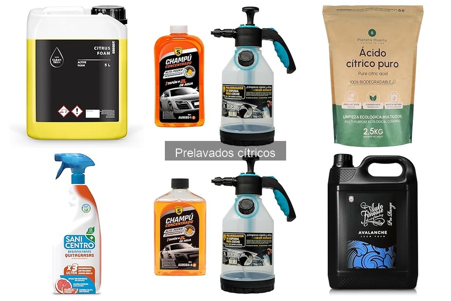 Problemas comunes al usar prelavados cítricos en coches