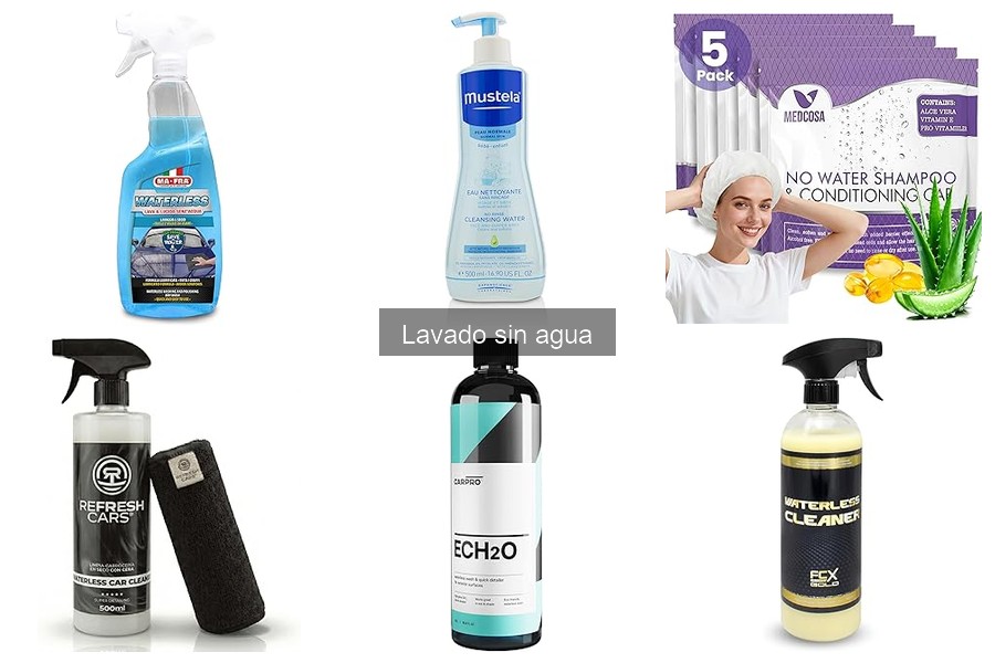 Productos indispensables para el lavado sin agua del coche