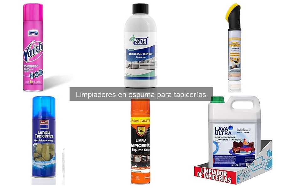 Recomendaciones de uso para limpiadores en espuma de tapicerías