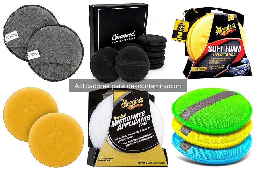 Tipos de aplicadores para descontaminación de coches