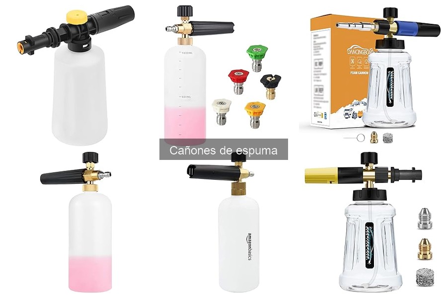 Tipos de cañones de espuma para lavar coches: guía completa