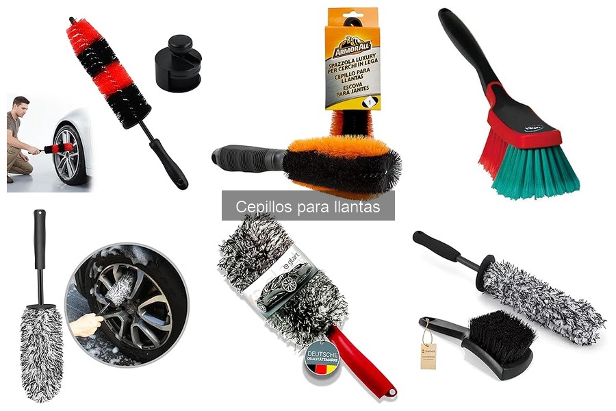 Tipos de cepillos para llantas y sus usos específicos