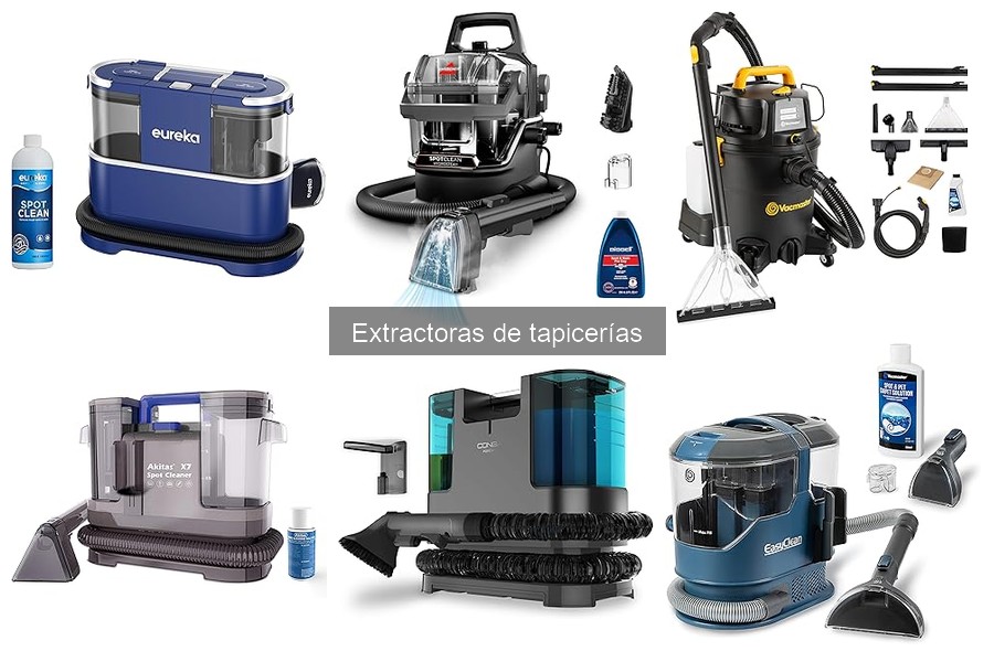 Tipos de extractoras de tapicerías y sus características