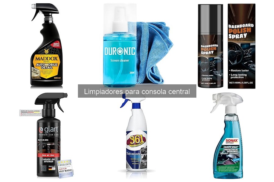 Tipos de limpiadores para consola central del coche