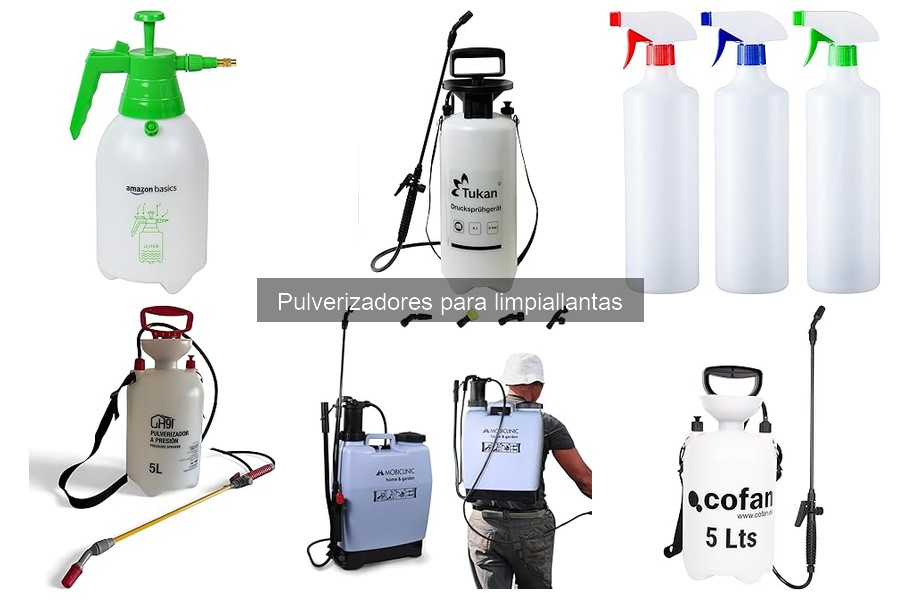 Tipos de pulverizadores para limpiallantas y sus características