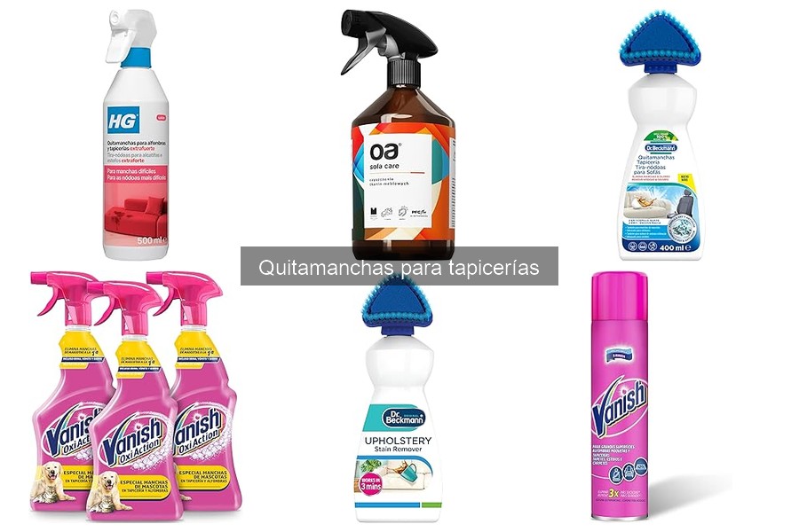 Tipos de quitamanchas para tapicerías: Fórmulas y usos