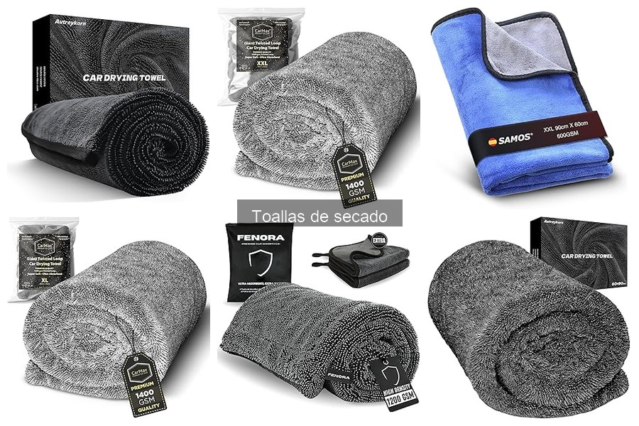 Tipos de toallas de secado para coche: microfibras y más