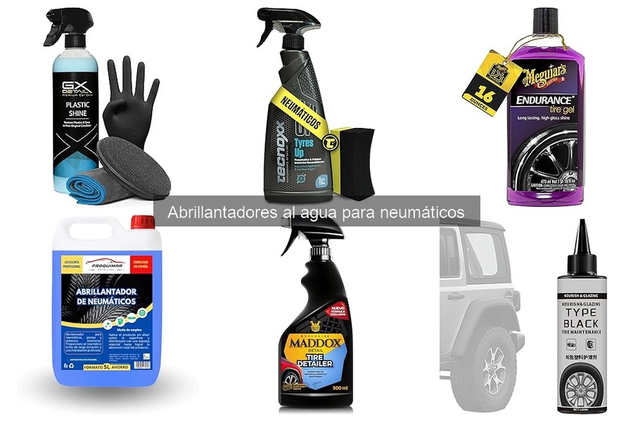 Ventajas y desventajas de abrillantadores al agua para neumáticos